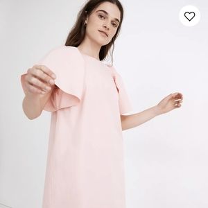 EUC Madewell Poplin Flutter-Sleeve Shift Dress